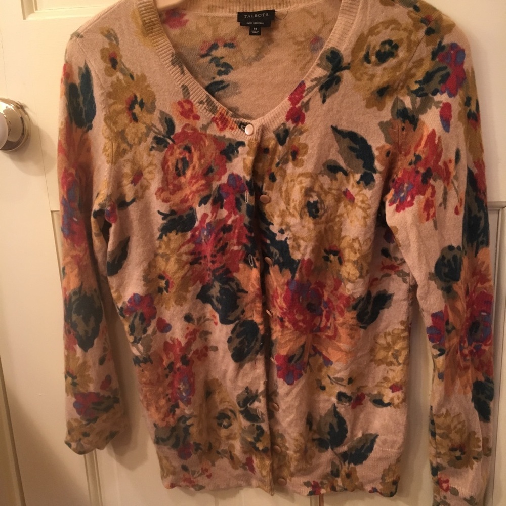 Talbots cashmere sweater/cardigan